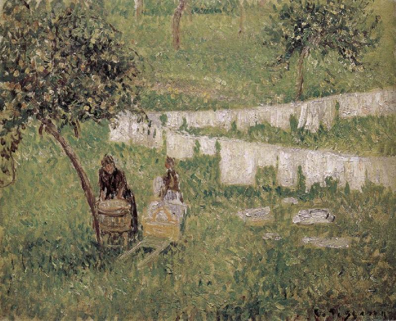 Camille Pissarro for women Laundry Norge oil painting art